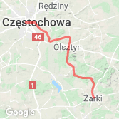 Mapa Żarki - Częstochowa